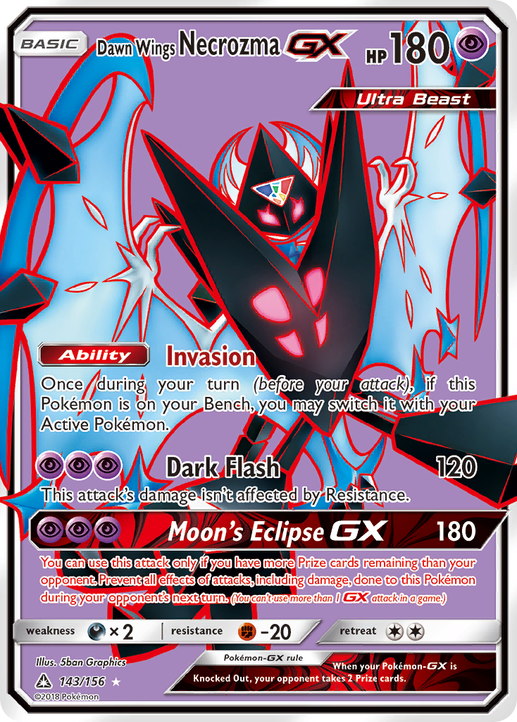 Dawn Wings Necrozma-GX 143 Rare Ultra card from Ultra Prism