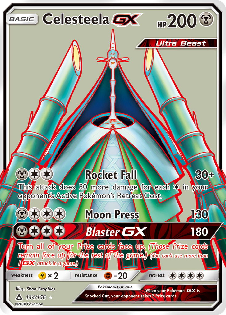 Celesteela-GX 144 Rare Ultra card from Ultra Prism