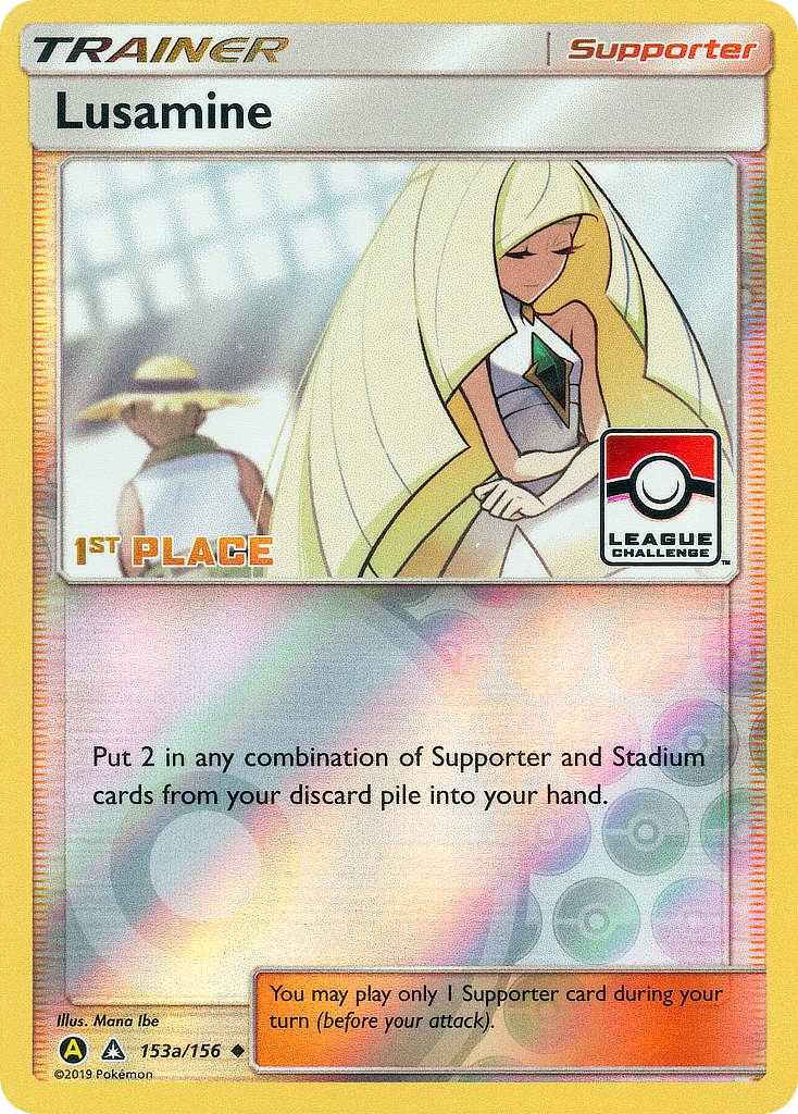 Lusamine 153a Rare Ultra card from Ultra Prism