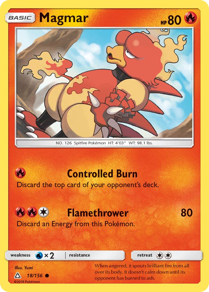 Magmar 18/156 Common card from Ultra Prism