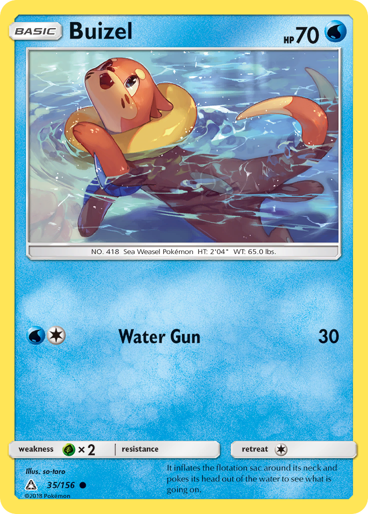 Buizel 35 Common card from Ultra Prism