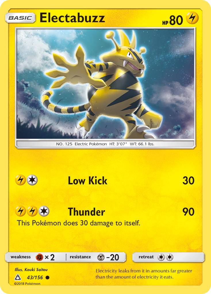 Electabuzz 43 Common card from Ultra Prism