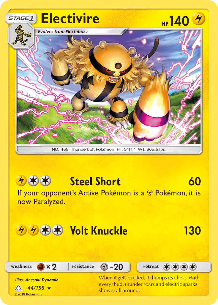 Electivire 44 Rare card from Ultra Prism