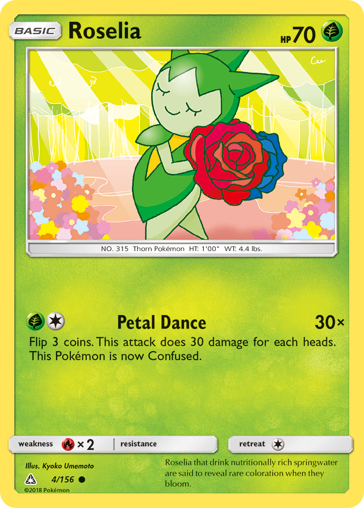 Roselia 4 Common card from Ultra Prism