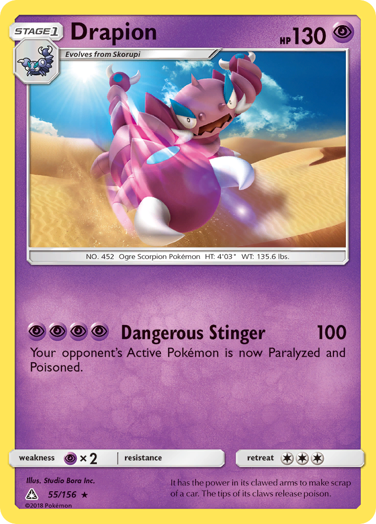 Drapion 55 Rare card from Ultra Prism