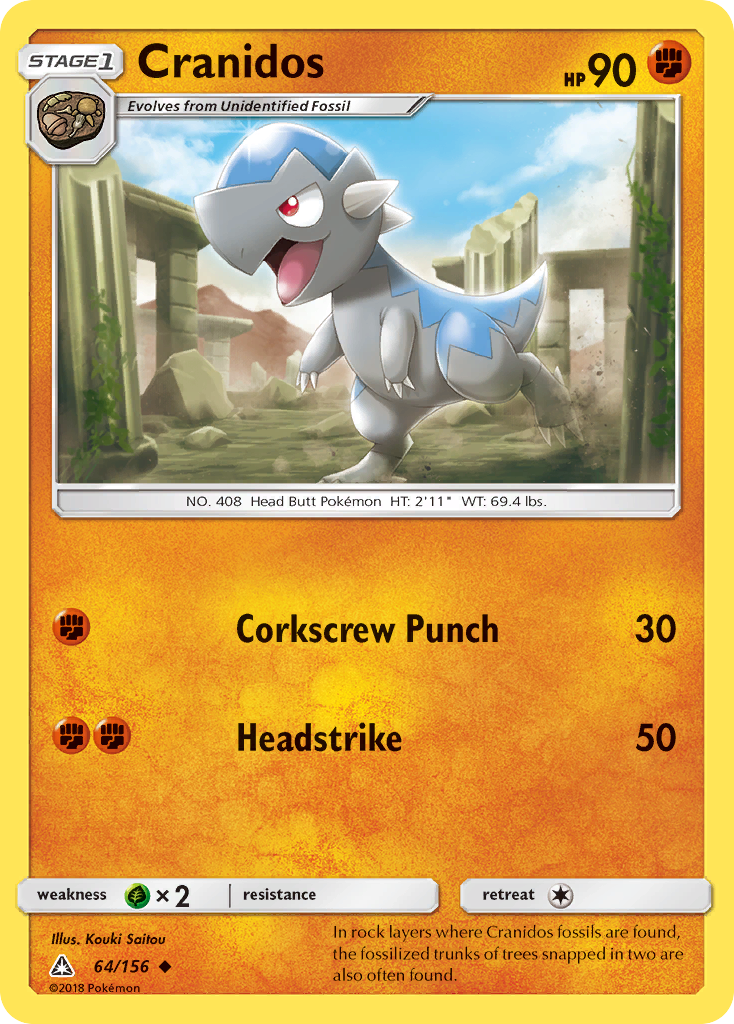 Cranidos 64 Uncommon card from Ultra Prism