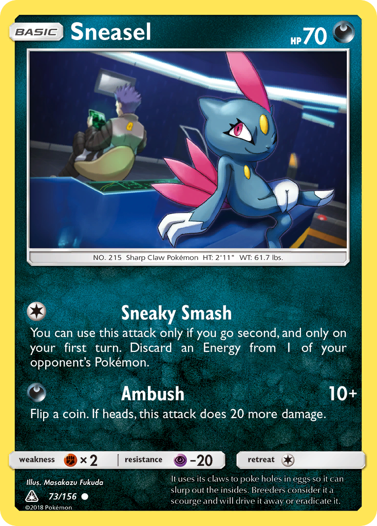Sneasel 73 Common card from Ultra Prism