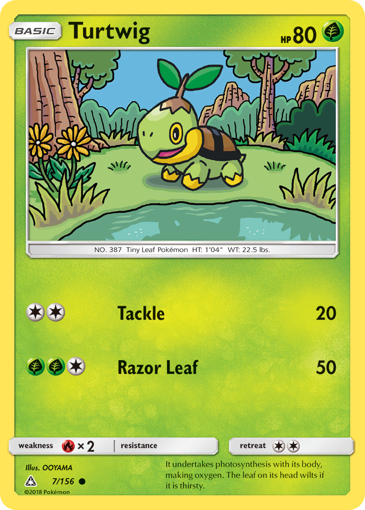 Turtwig 7 Common card from Ultra Prism