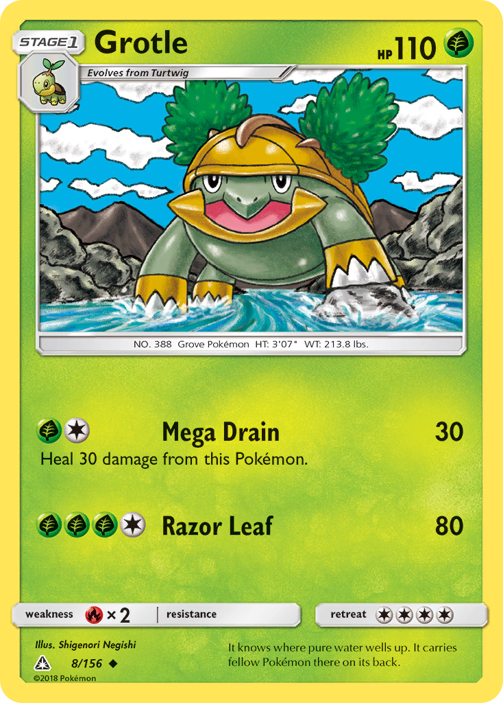 Grotle 8/156 Uncommon card from Ultra Prism