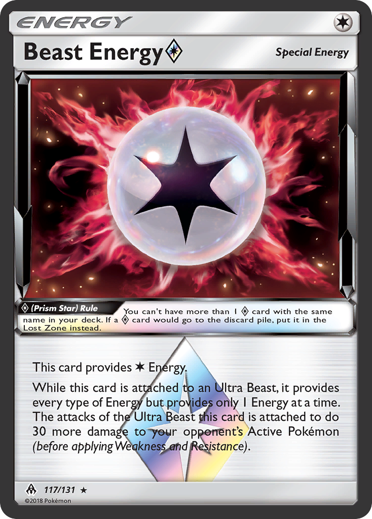 Beast Energy ◇ 117 Rare Prism Star card from Forbidden Light