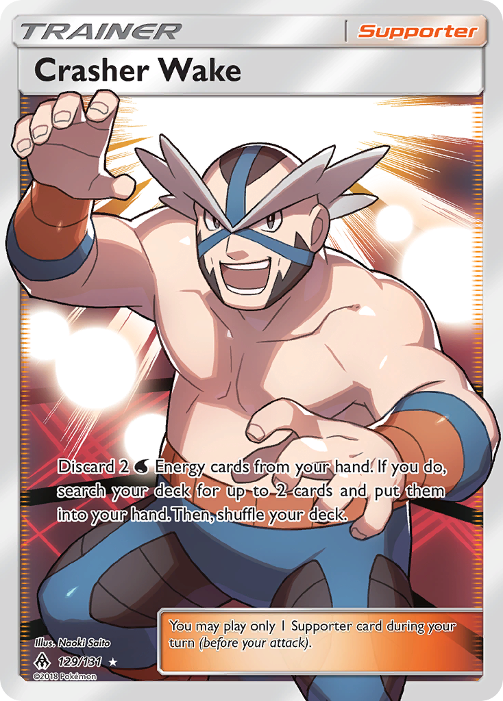 Crasher Wake 129/131 Rare Ultra card from Forbidden Light