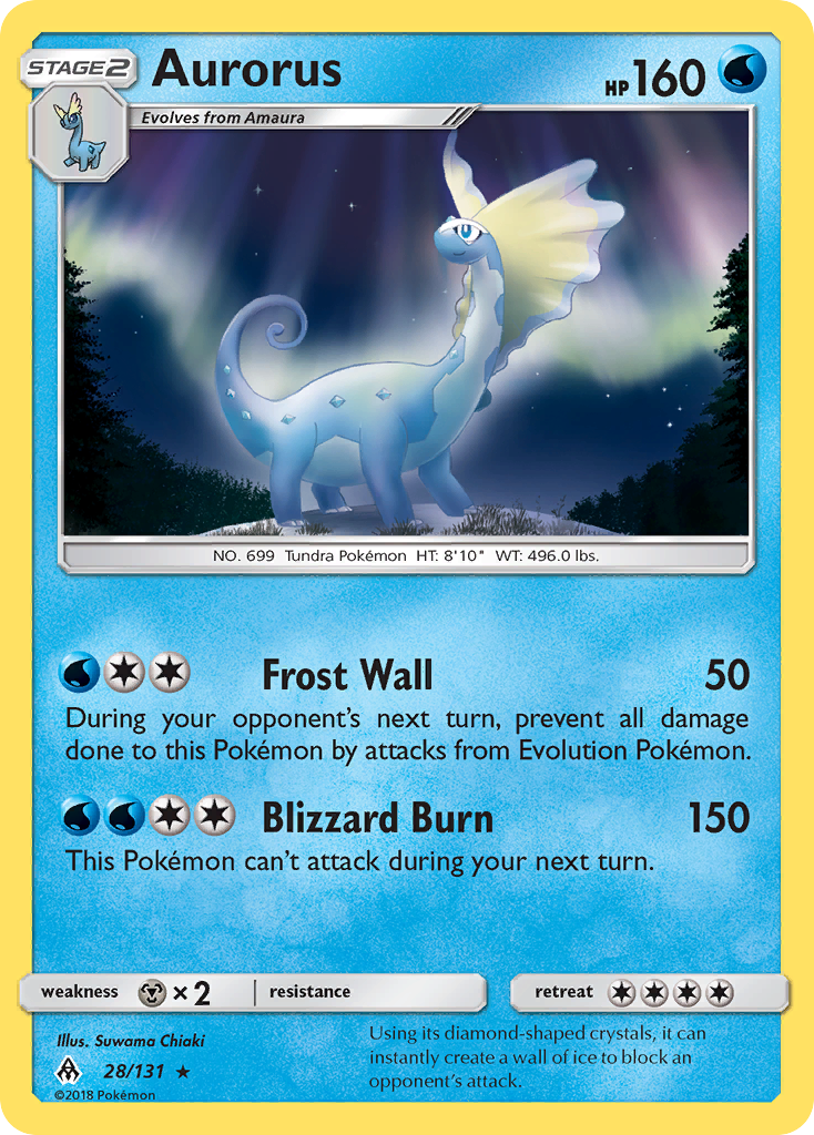 Aurorus 28/131 Rare Holo card from Forbidden Light