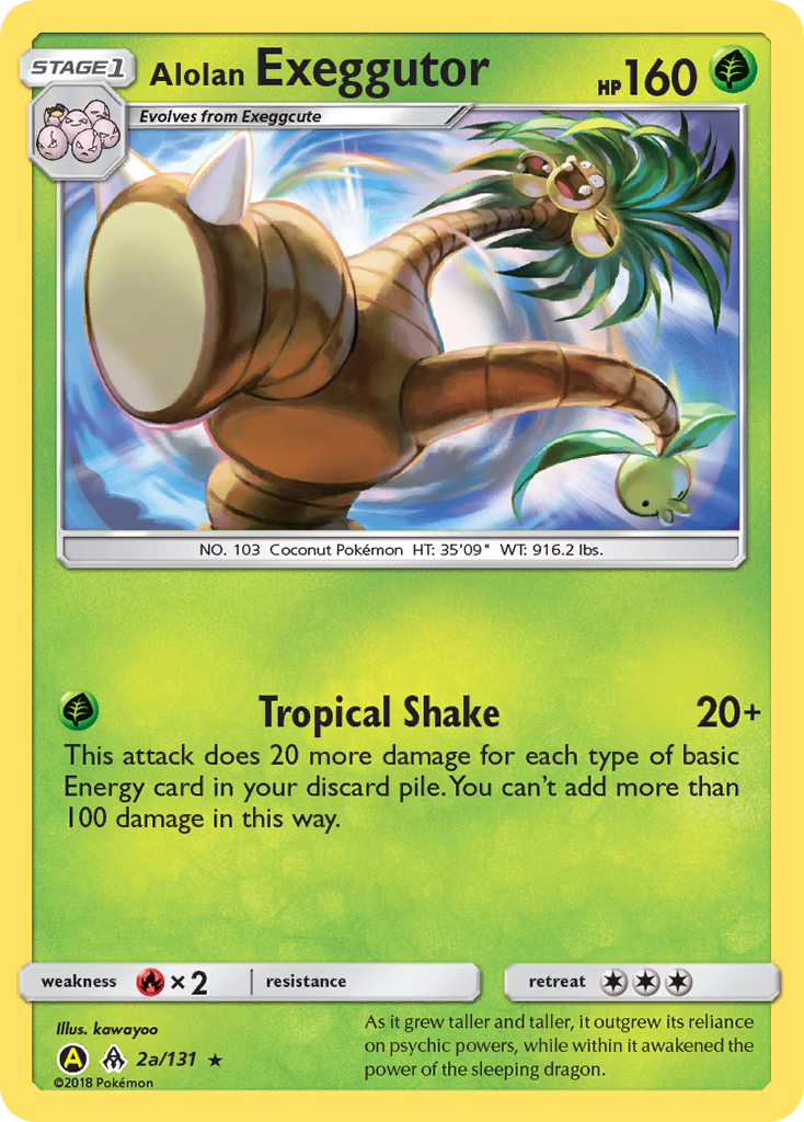 Alolan Exeggutor 2a/131 Rare card from Forbidden Light