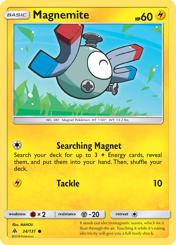 Magnemite 34 Common card from Forbidden Light