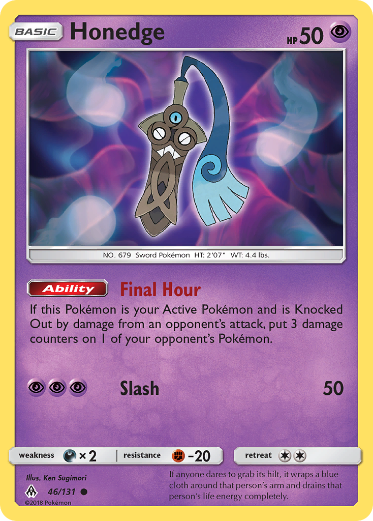 Honedge 46/131 Common card from Forbidden Light