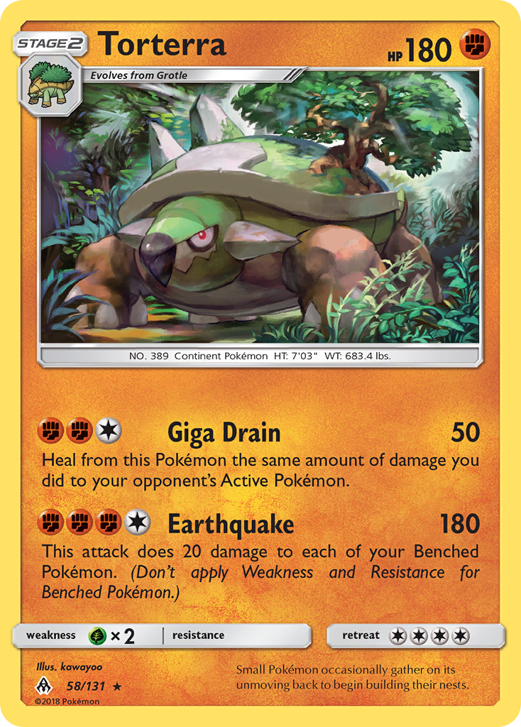 Torterra 58/131 Rare card from Forbidden Light