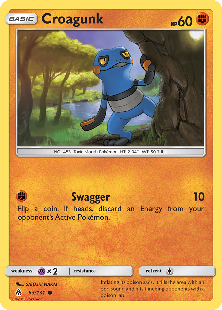 Croagunk 63 Common card from Forbidden Light