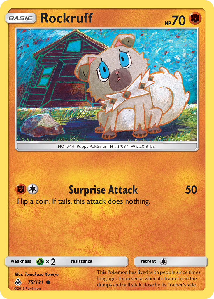 Rockruff 75 Common card from Forbidden Light