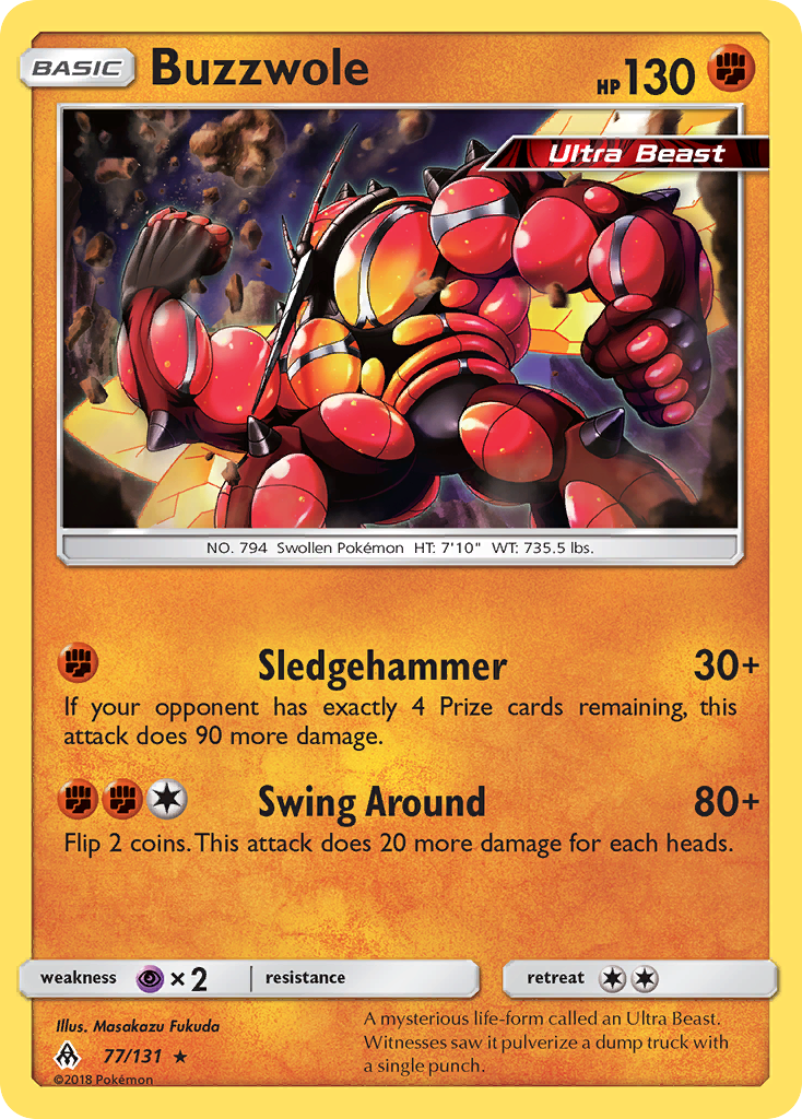 Buzzwole 77/131 Rare card from Forbidden Light