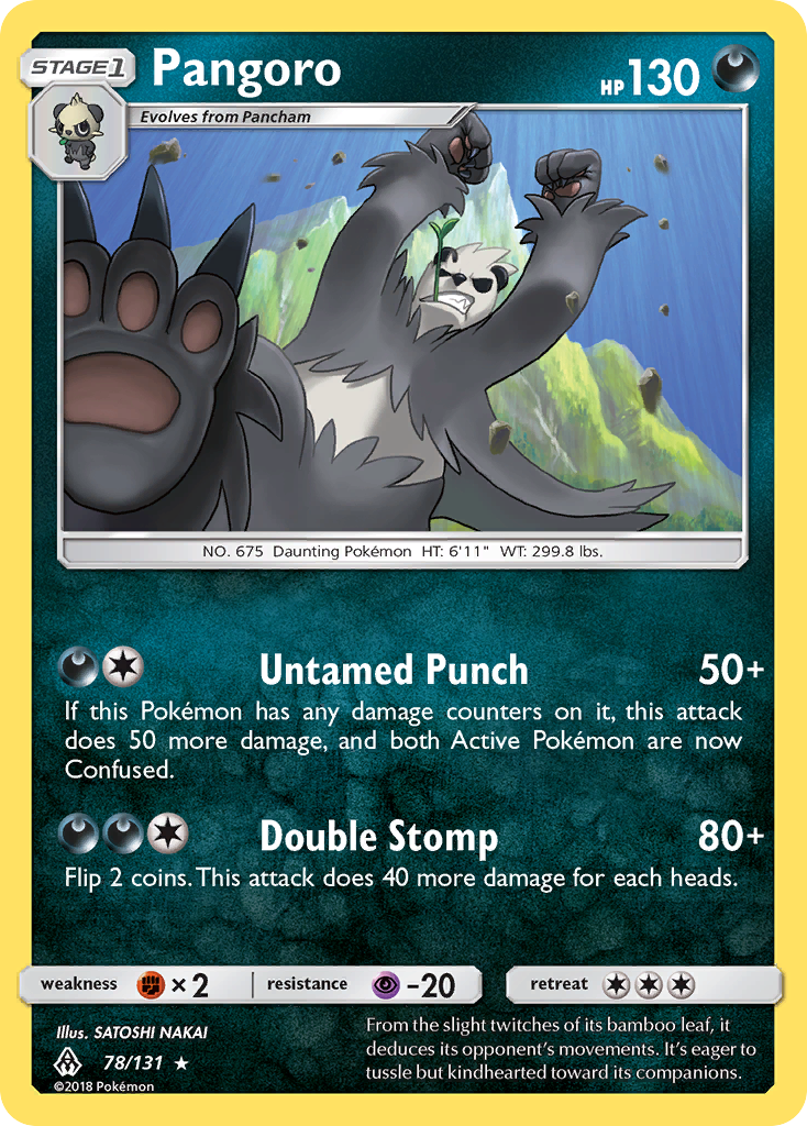 Pangoro 78 Rare card from Forbidden Light