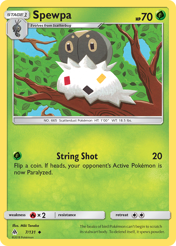 Spewpa 7 Uncommon card from Forbidden Light