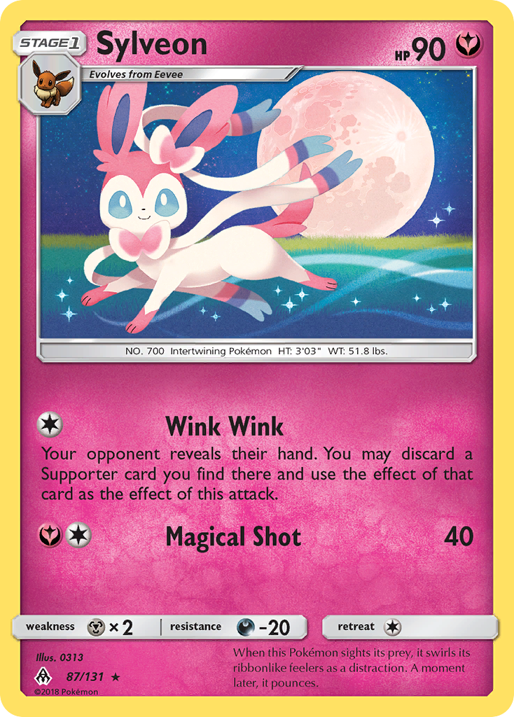 Sylveon 87 Rare card from Forbidden Light