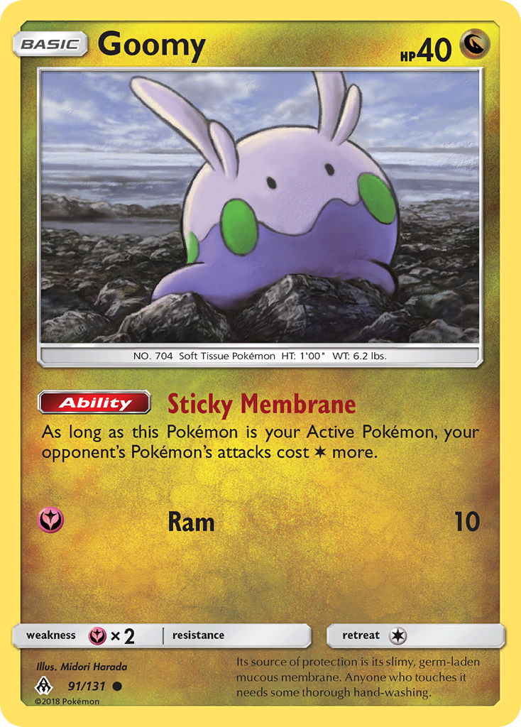 Goomy 91 Common card from Forbidden Light