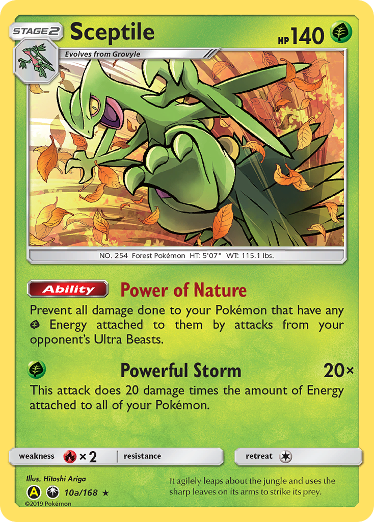 Sceptile 10a Rare Holo card from Celestial Storm