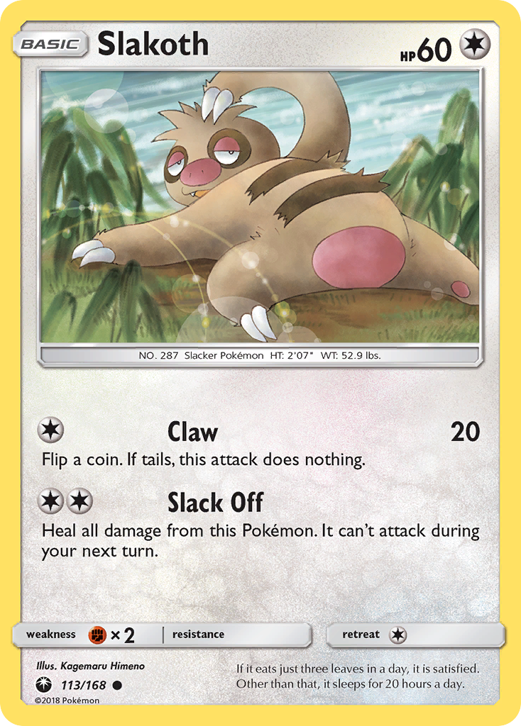 Slakoth 113 Common card from Celestial Storm