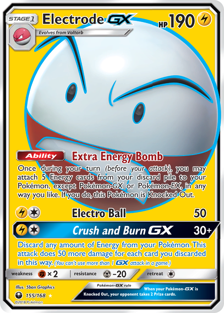 Electrode-GX 155 Rare Ultra card from Celestial Storm