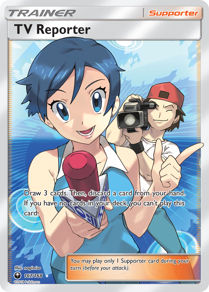 TV Reporter 167 Rare Ultra card from Celestial Storm