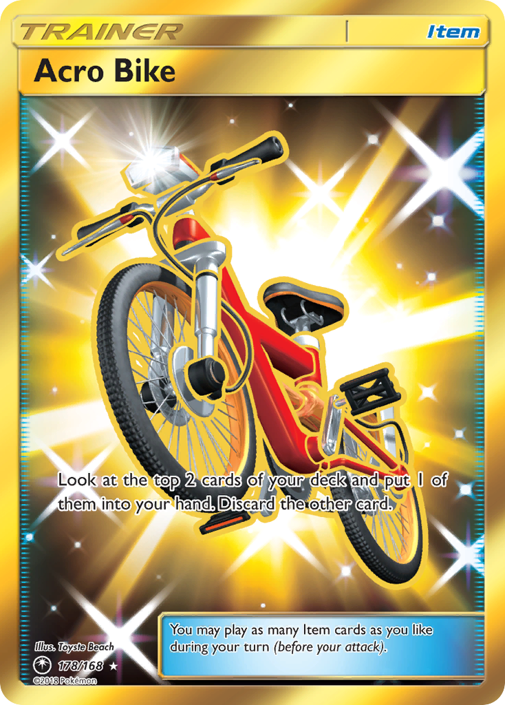 Acro Bike 178/168 Rare Secret card from Celestial Storm