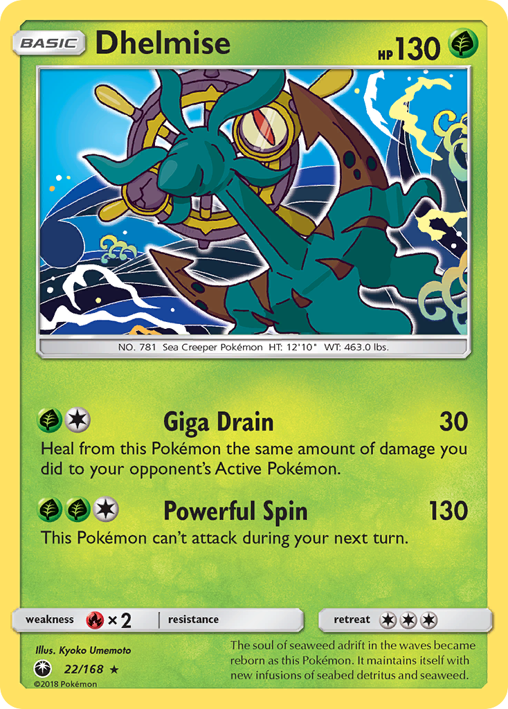 Dhelmise 22 Rare card from Celestial Storm