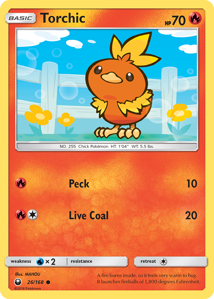 Torchic 26 Common card from Celestial Storm