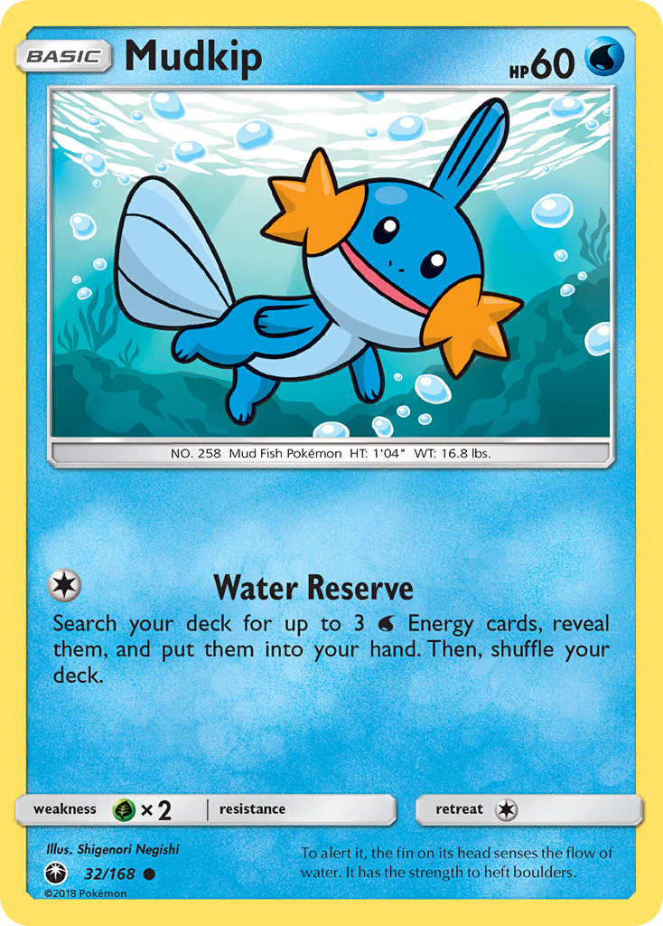 Mudkip 32 Common card from Celestial Storm