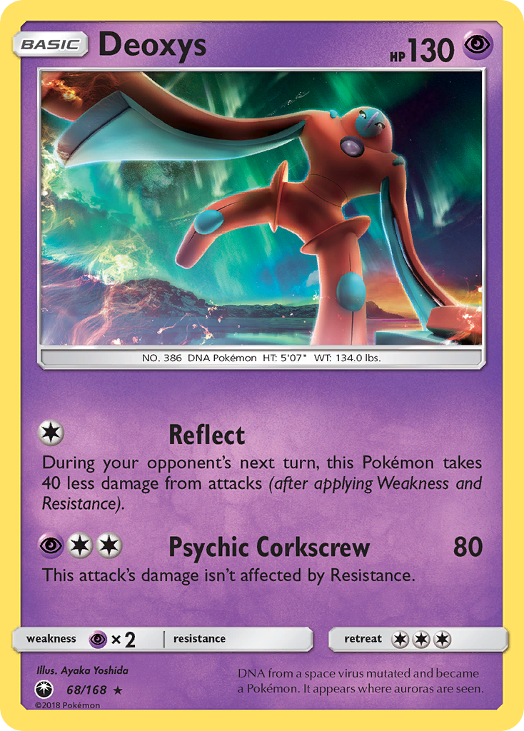 Deoxys 68 Rare card from Celestial Storm