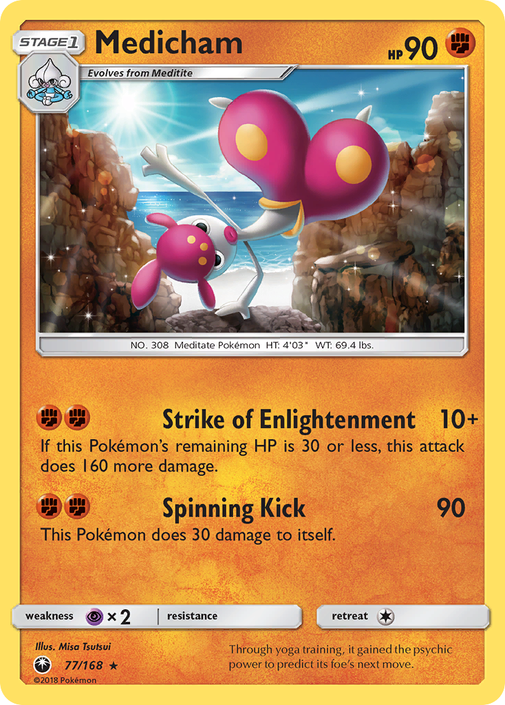 Medicham 77 Rare card from Celestial Storm