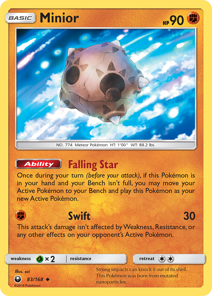 Minior 83 Uncommon card from Celestial Storm