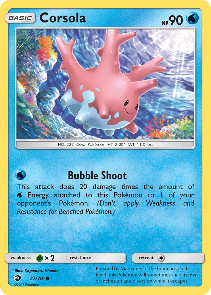 Corsola 27 Common card from Dragon Majesty