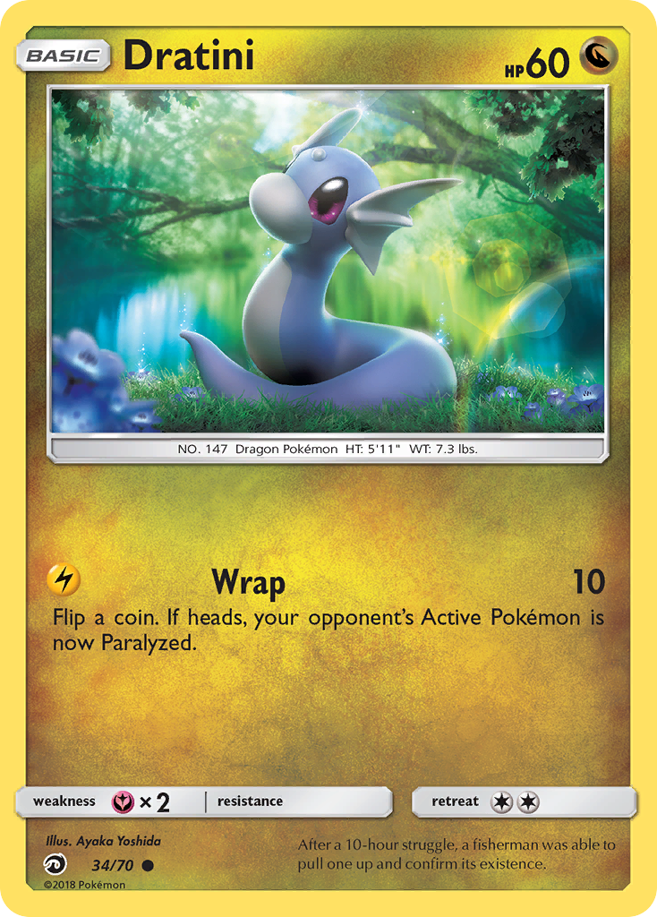 Dratini 34/70 Common card from Dragon Majesty
