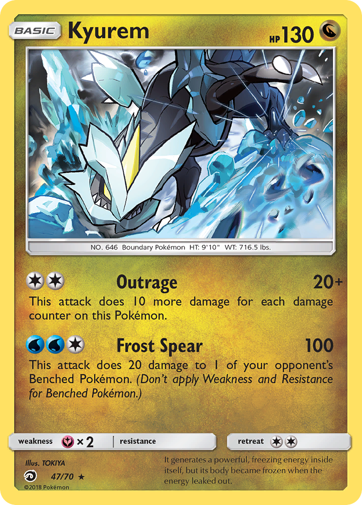 Kyurem 47 Rare Holo card from Dragon Majesty