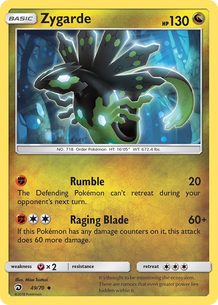 Zygarde 49/70 Uncommon card from Dragon Majesty