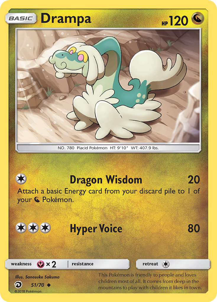 Drampa 51 Uncommon card from Dragon Majesty