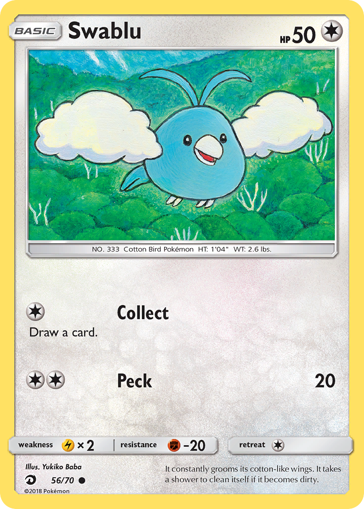 Swablu 56/70 Common card from Dragon Majesty