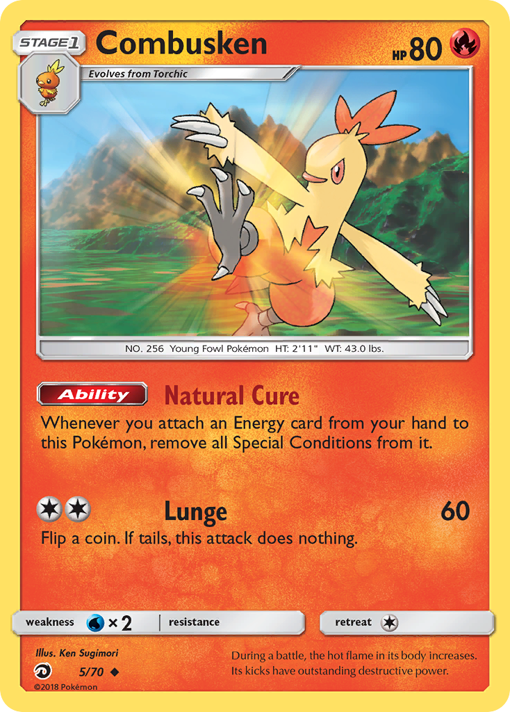 Combusken 5 Uncommon card from Dragon Majesty