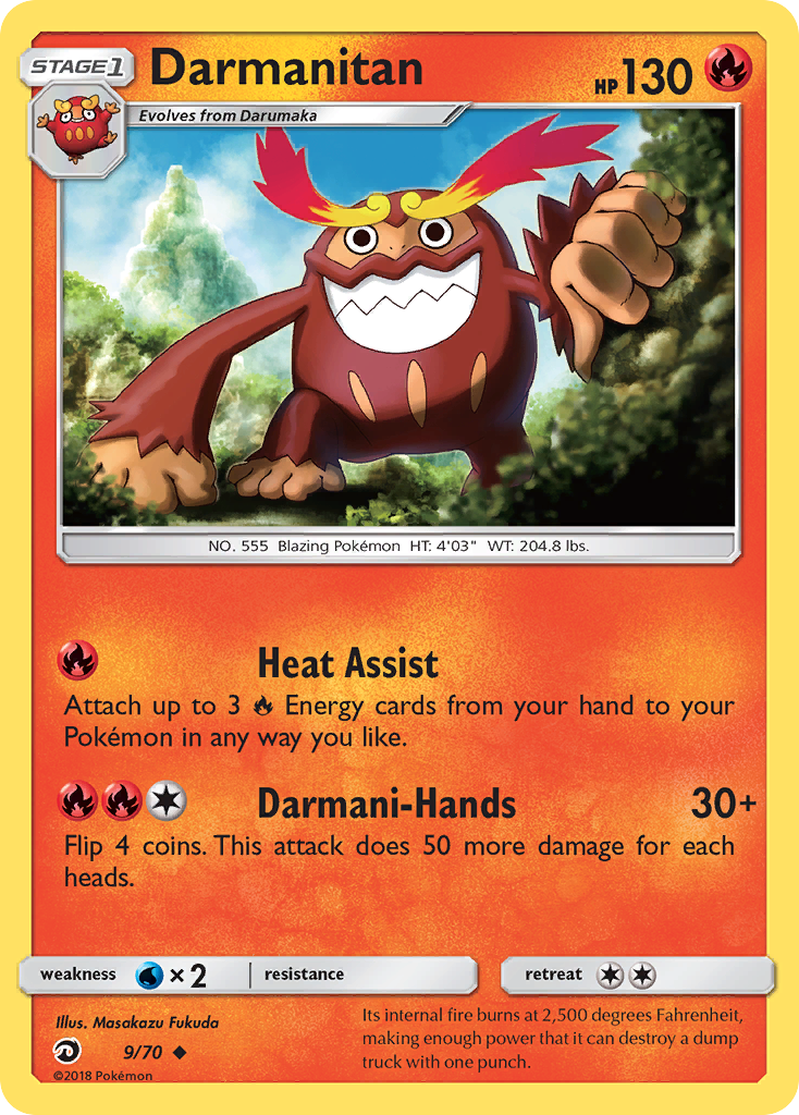 Darmanitan 9 Uncommon card from Dragon Majesty