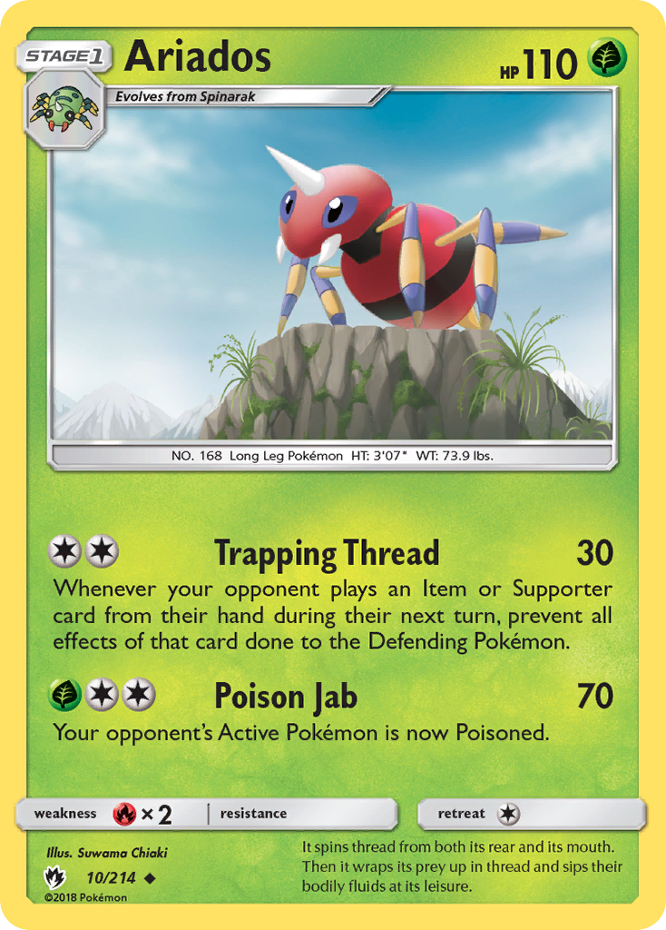 Ariados 10 Uncommon card from Lost Thunder