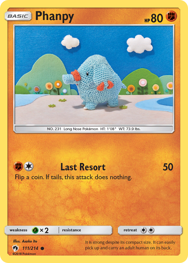Phanpy 111 Common card from Lost Thunder