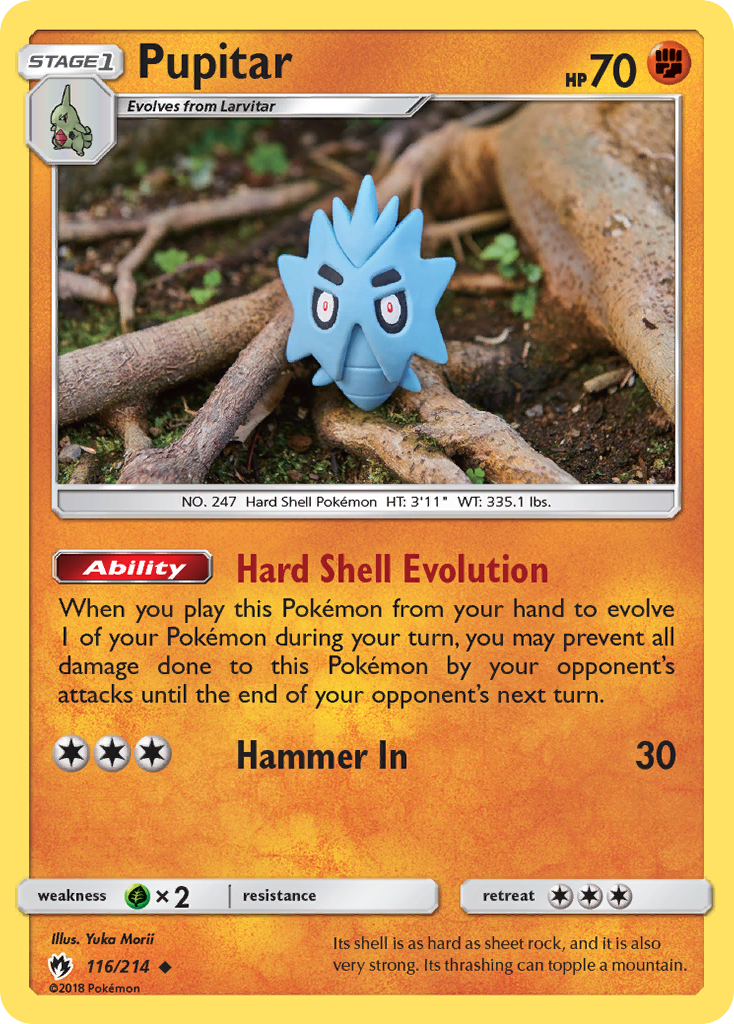 Pupitar 116/214 Uncommon card from Lost Thunder