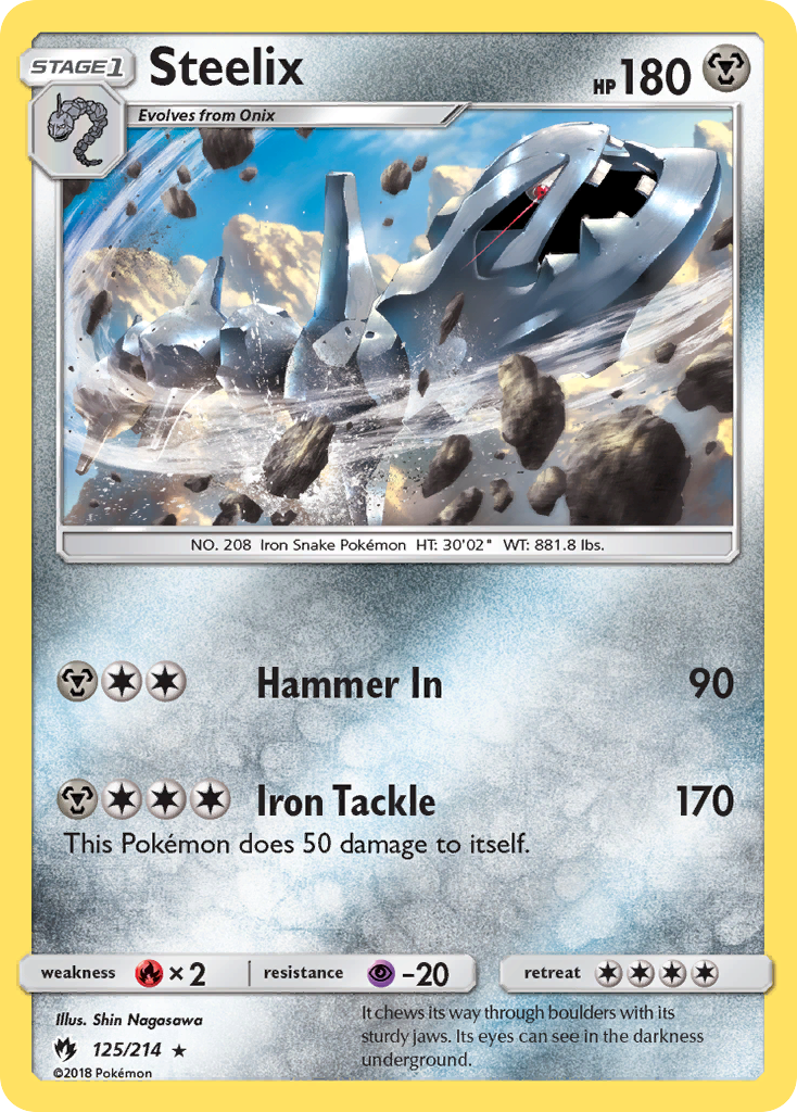 Steelix 125 Rare card from Lost Thunder